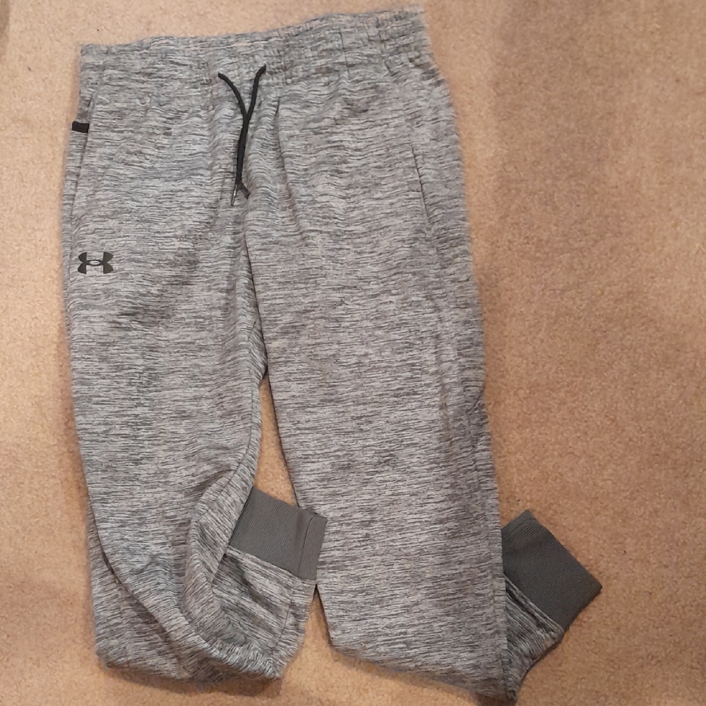 Under Armour Heather Gray Performance Joggers, Boys YXL